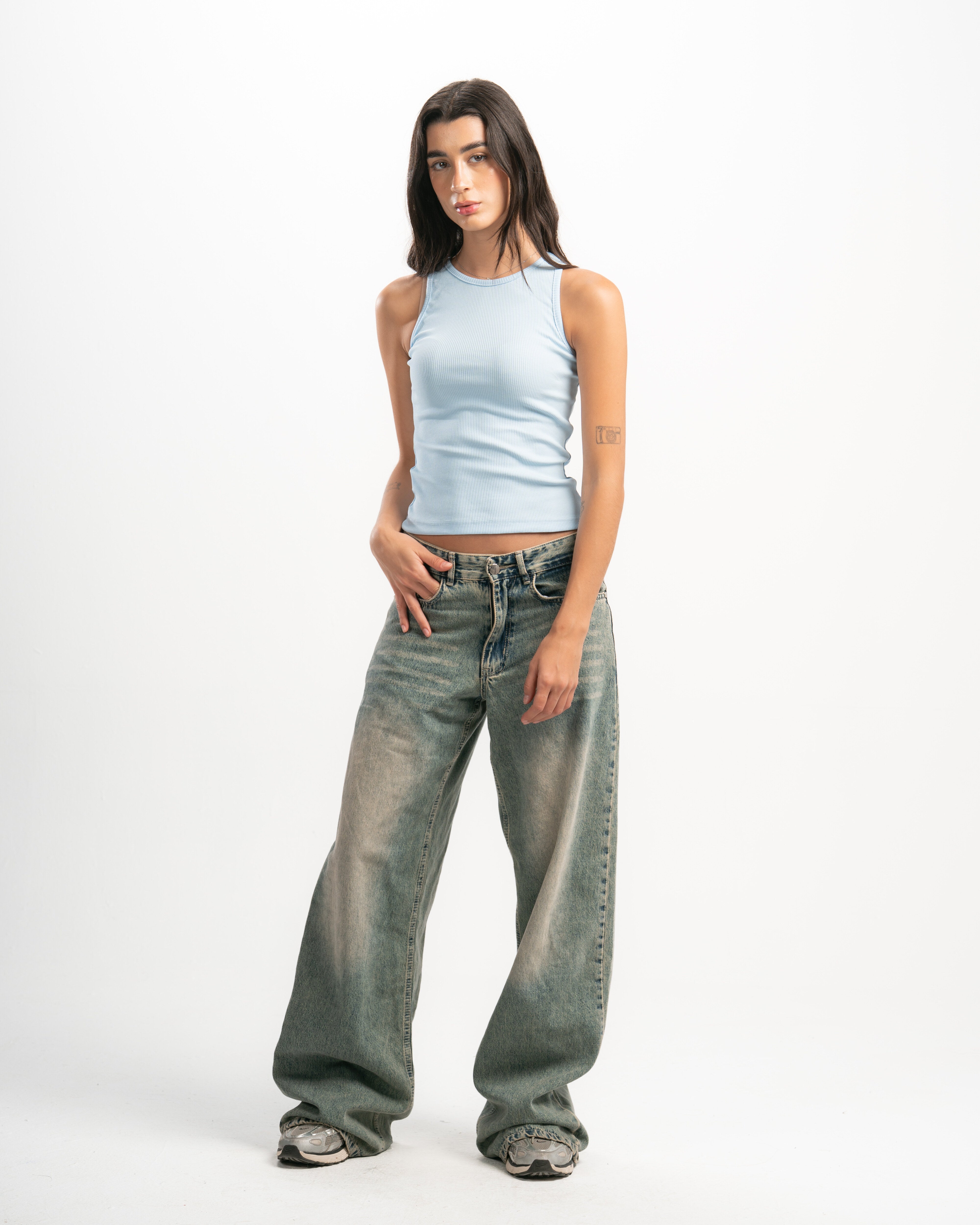 Ribbed Round Neck Tank top
