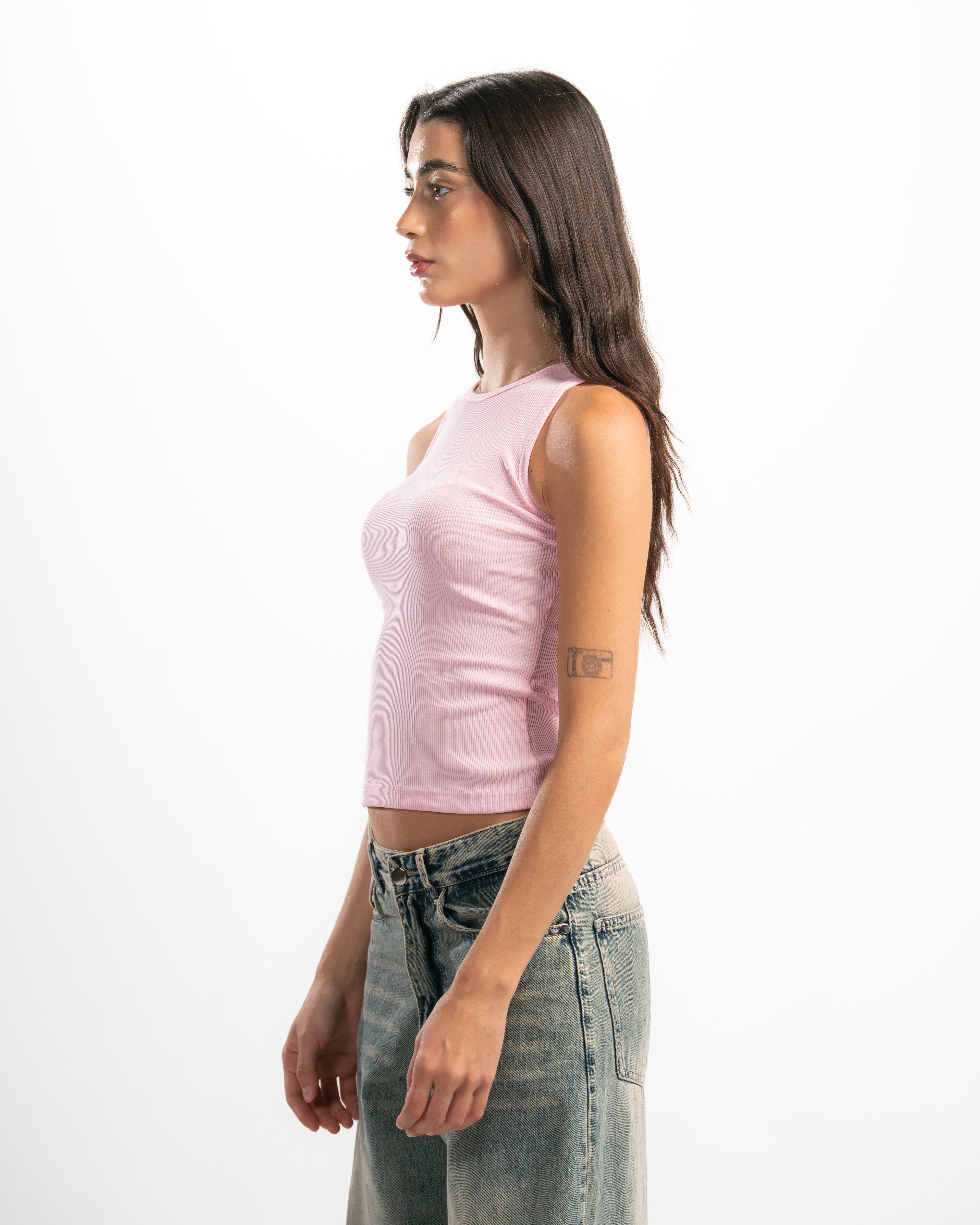 Ribbed Round Neck Tank top