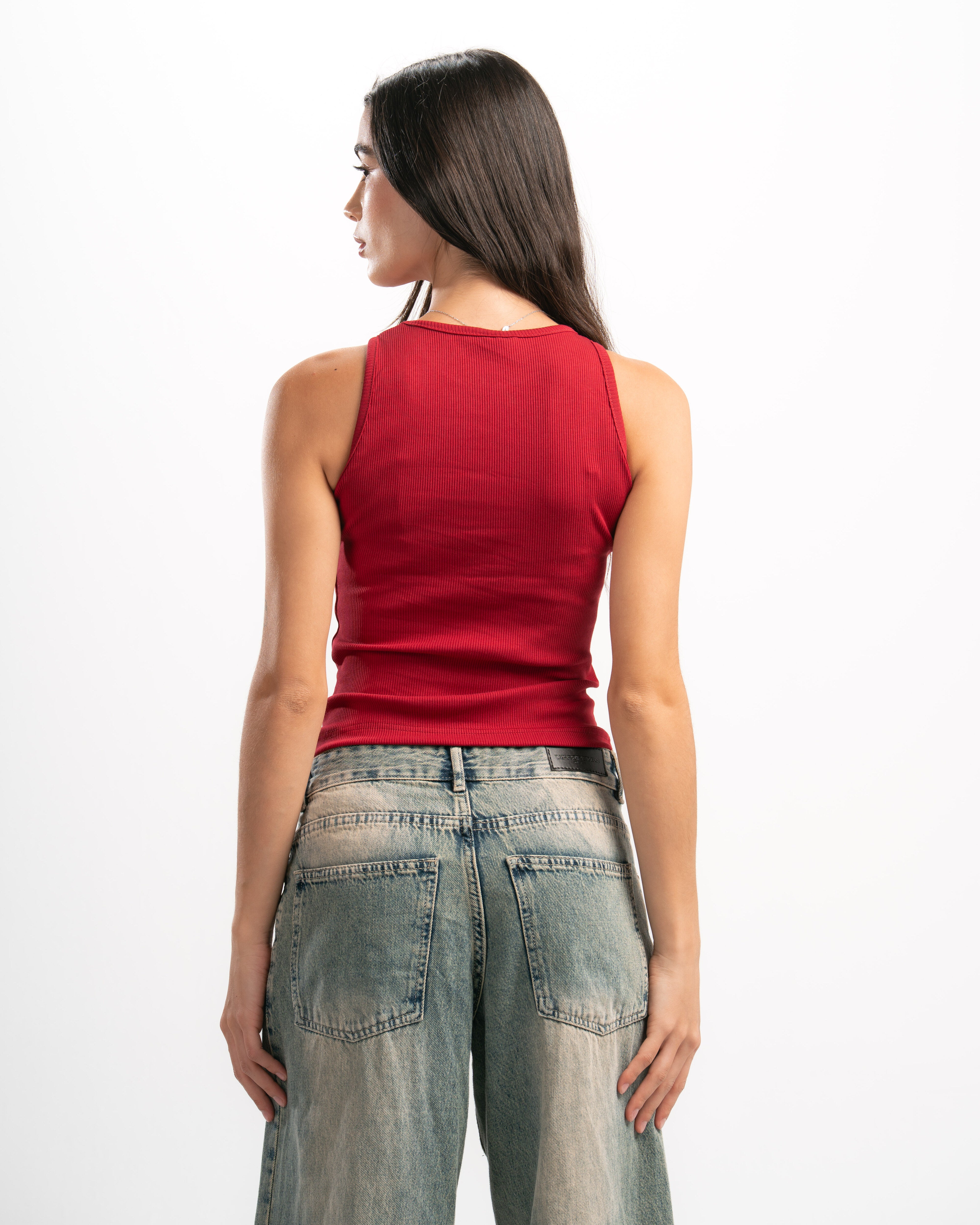 Ribbed Round Neck Tank top