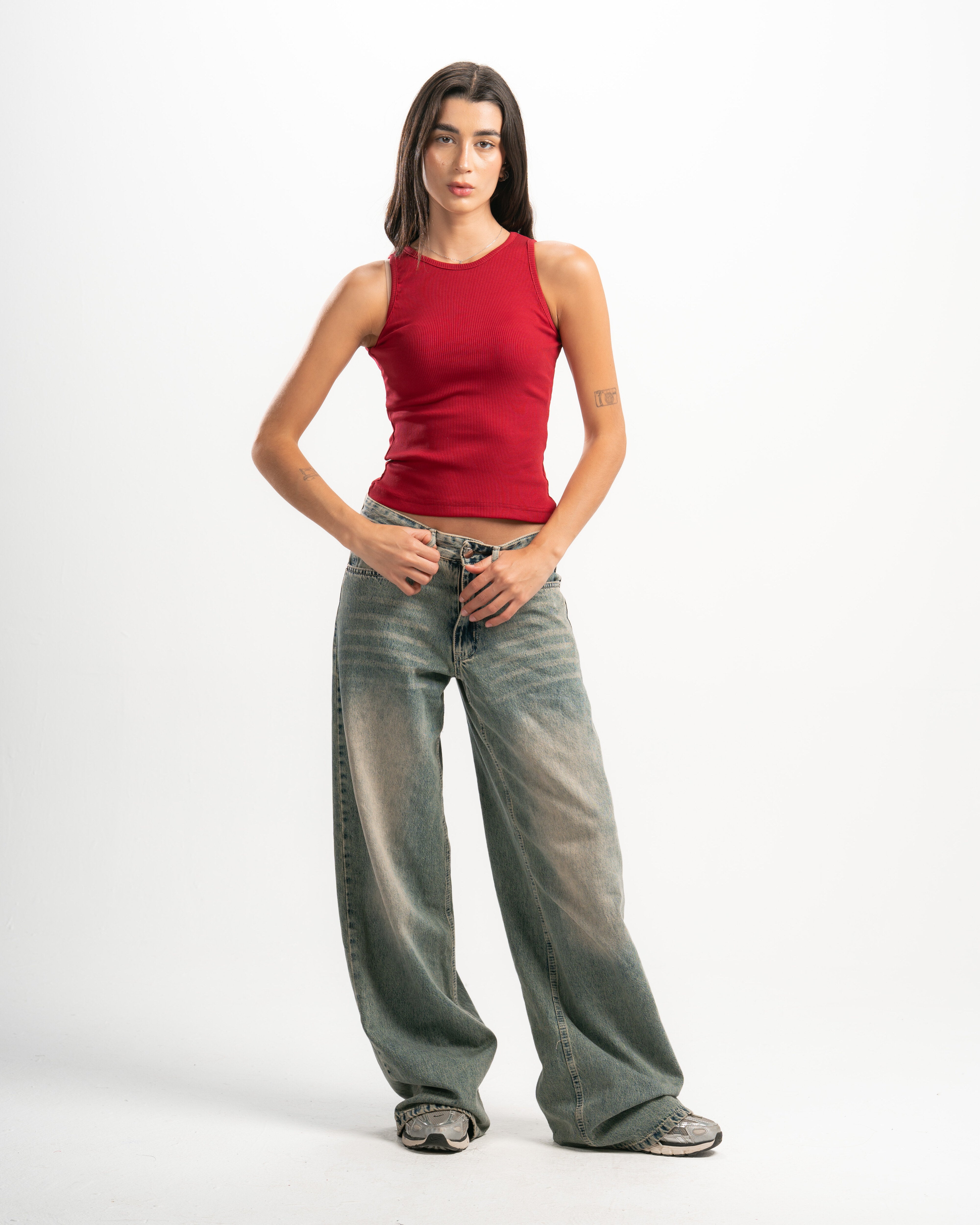 Ribbed Round Neck Tank top
