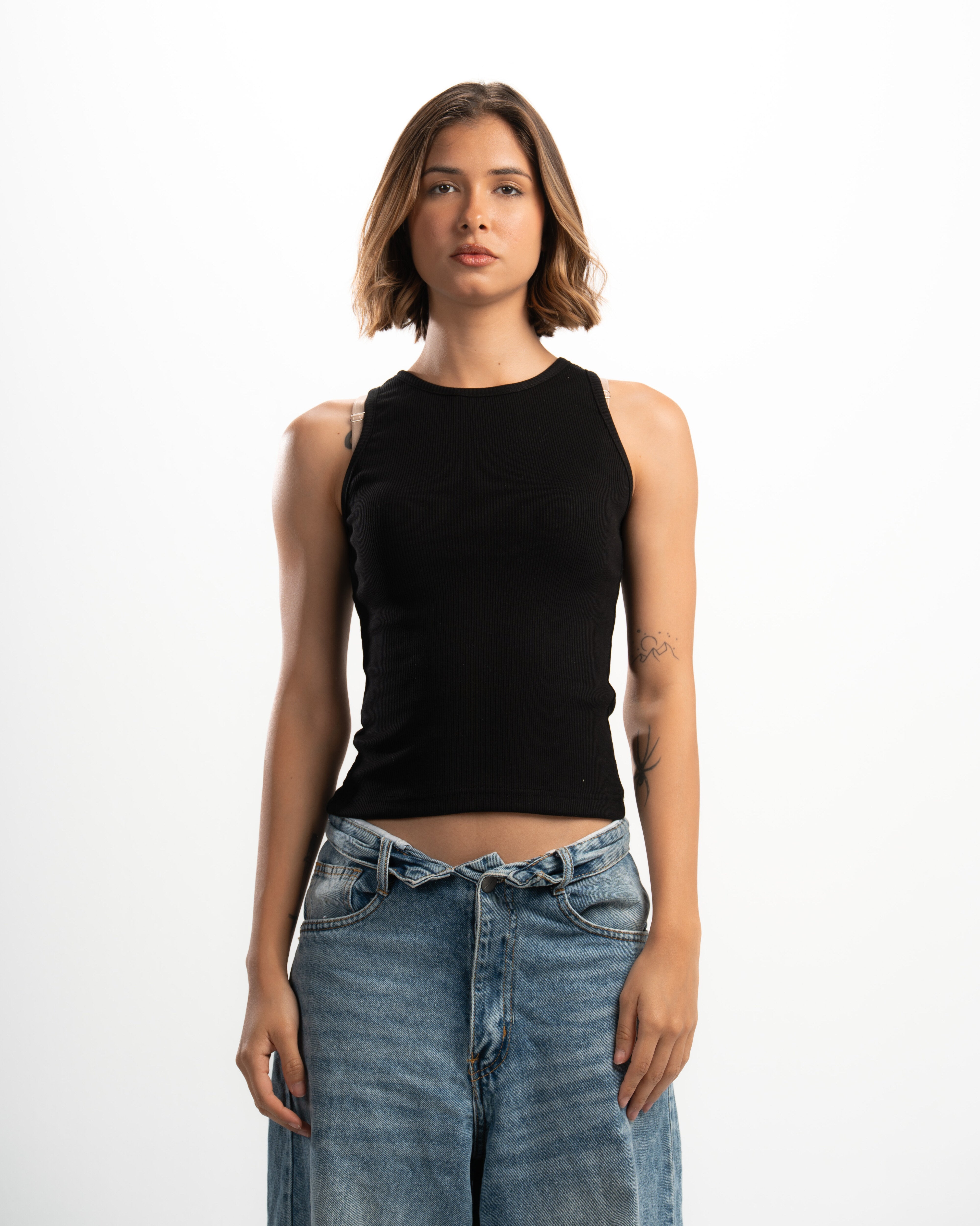 Ribbed Round Neck Tank top