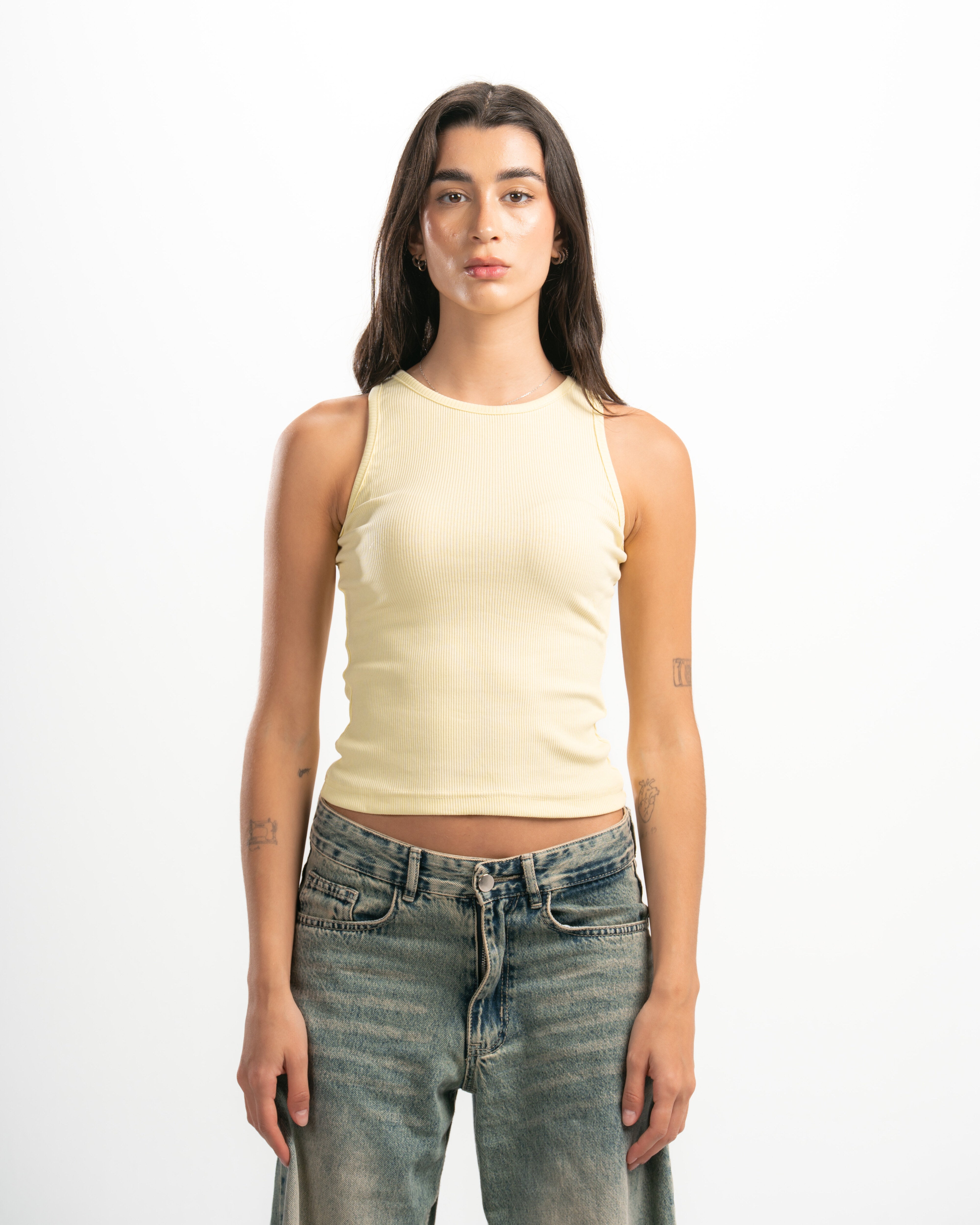 Ribbed Round Neck Tank top