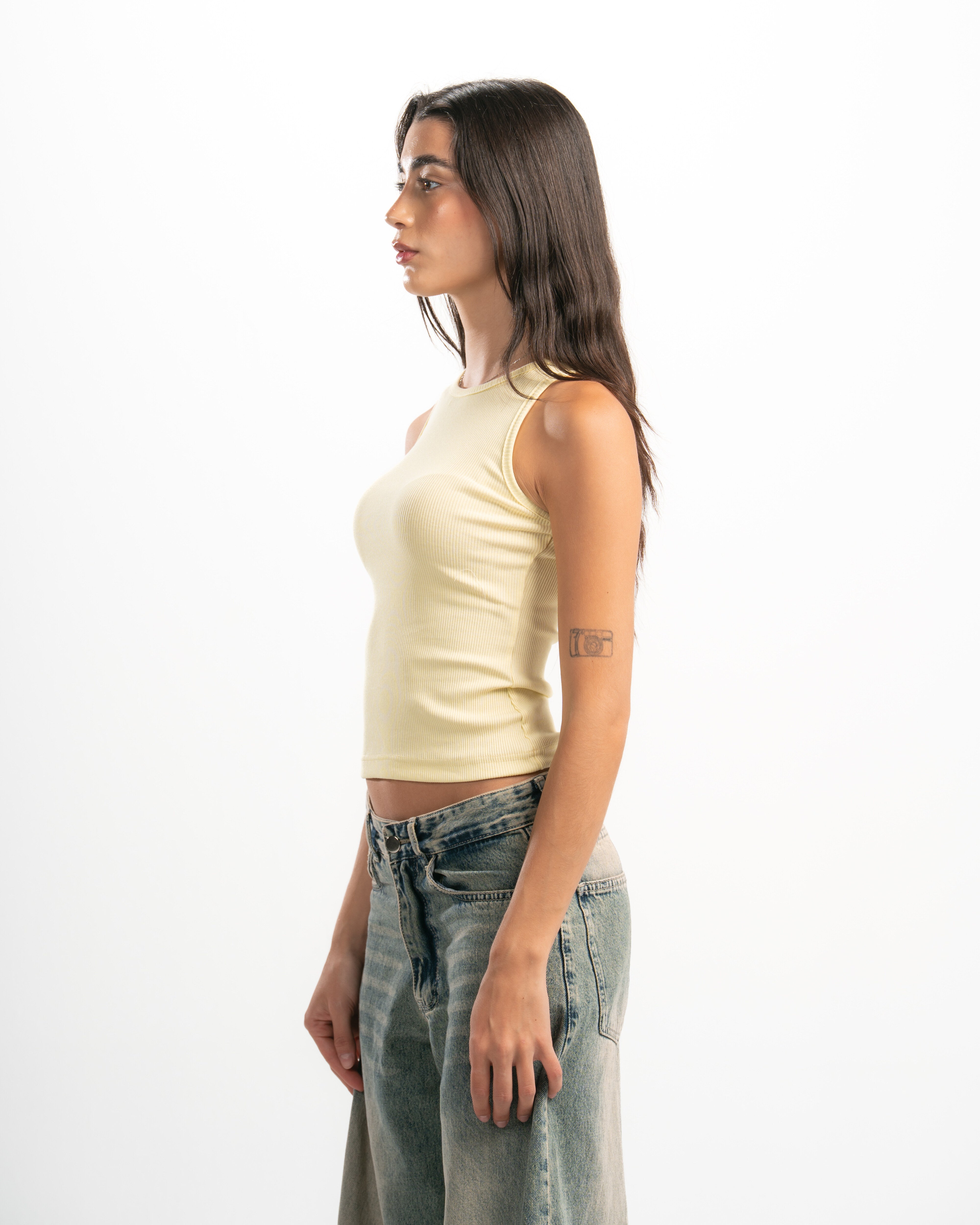 Ribbed Round Neck Tank top