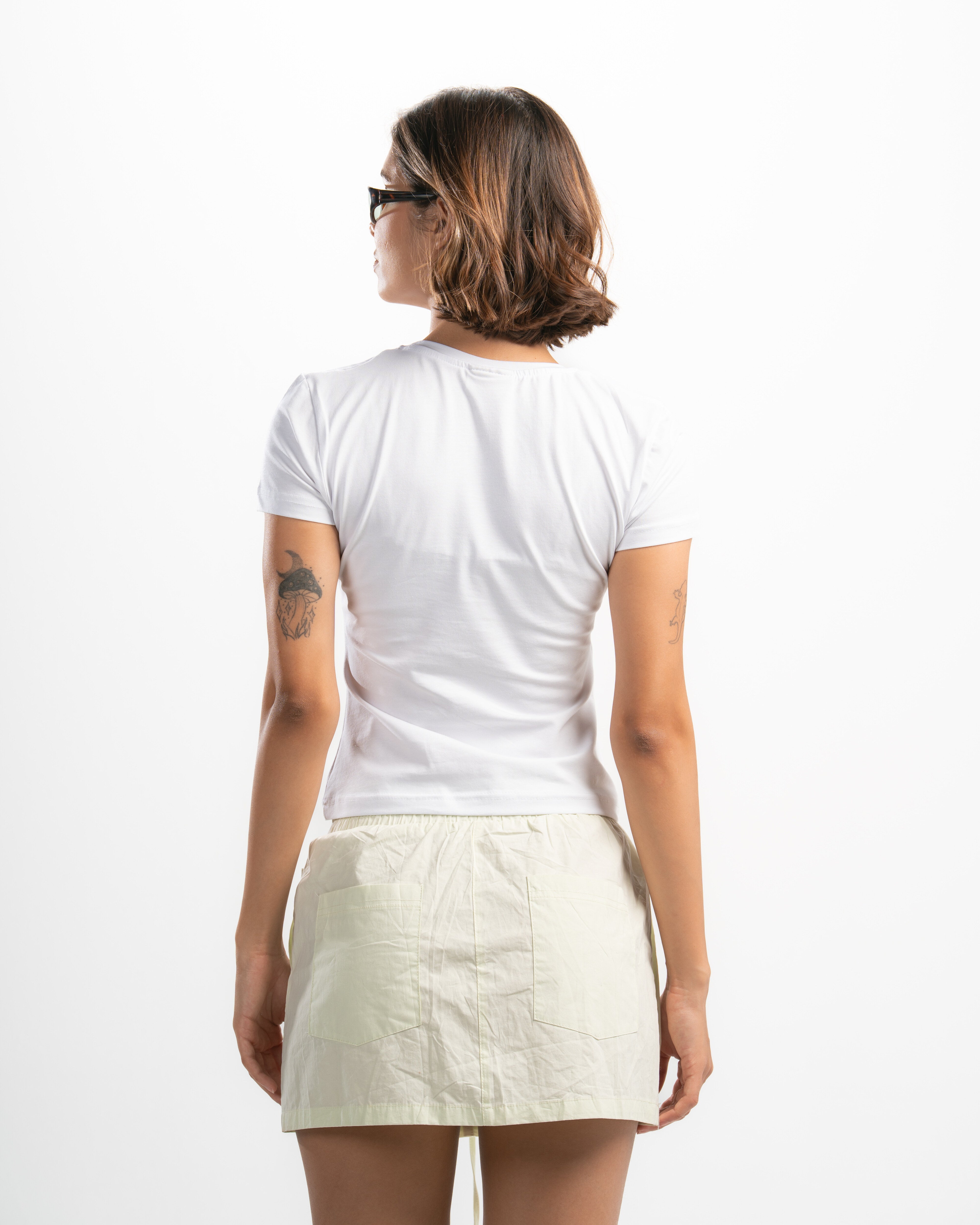 Cotton Wide Neck Short Sleeve Top