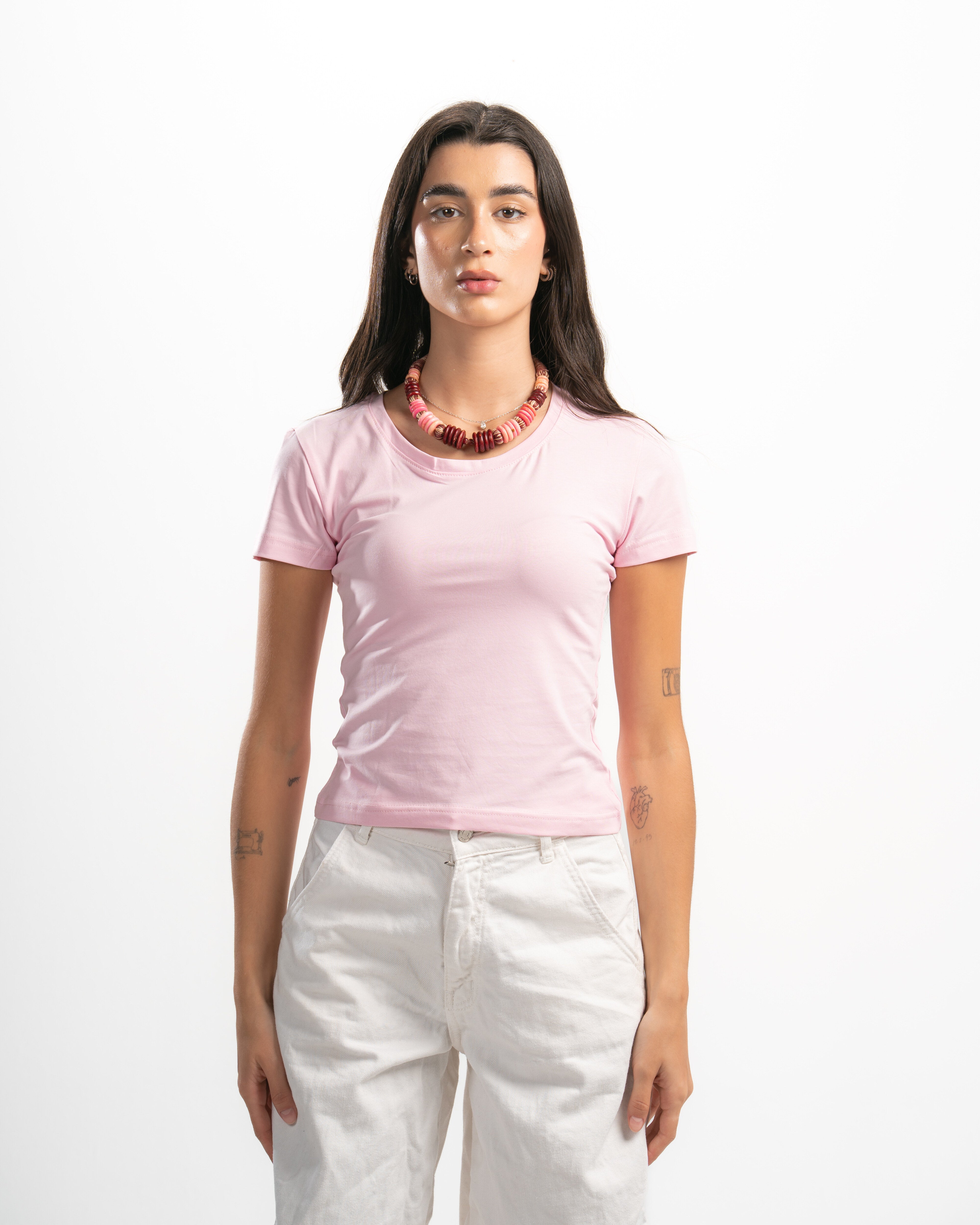 Cotton Wide Neck Short Sleeve Top