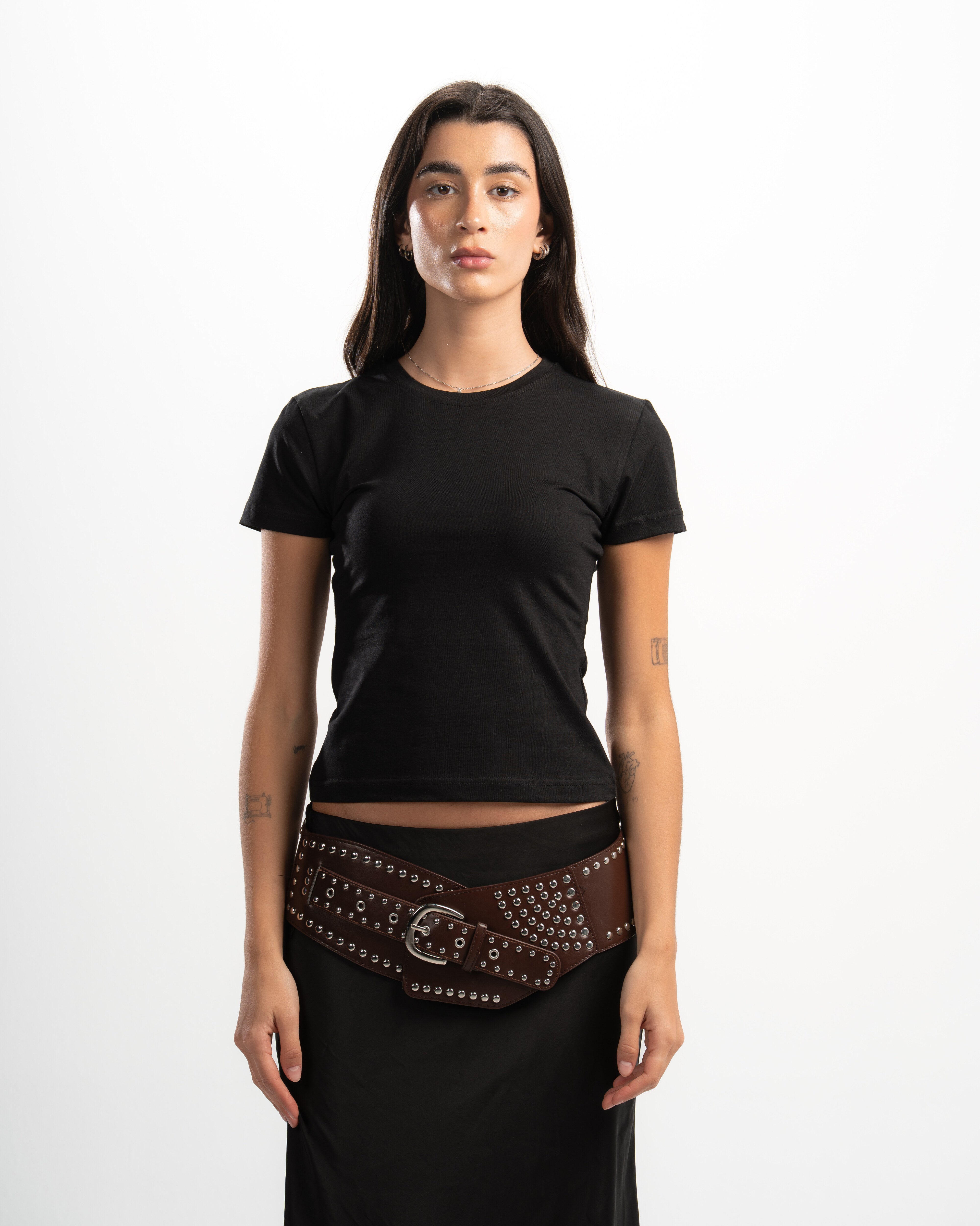 Cotton Round Neck Short Sleeve Top