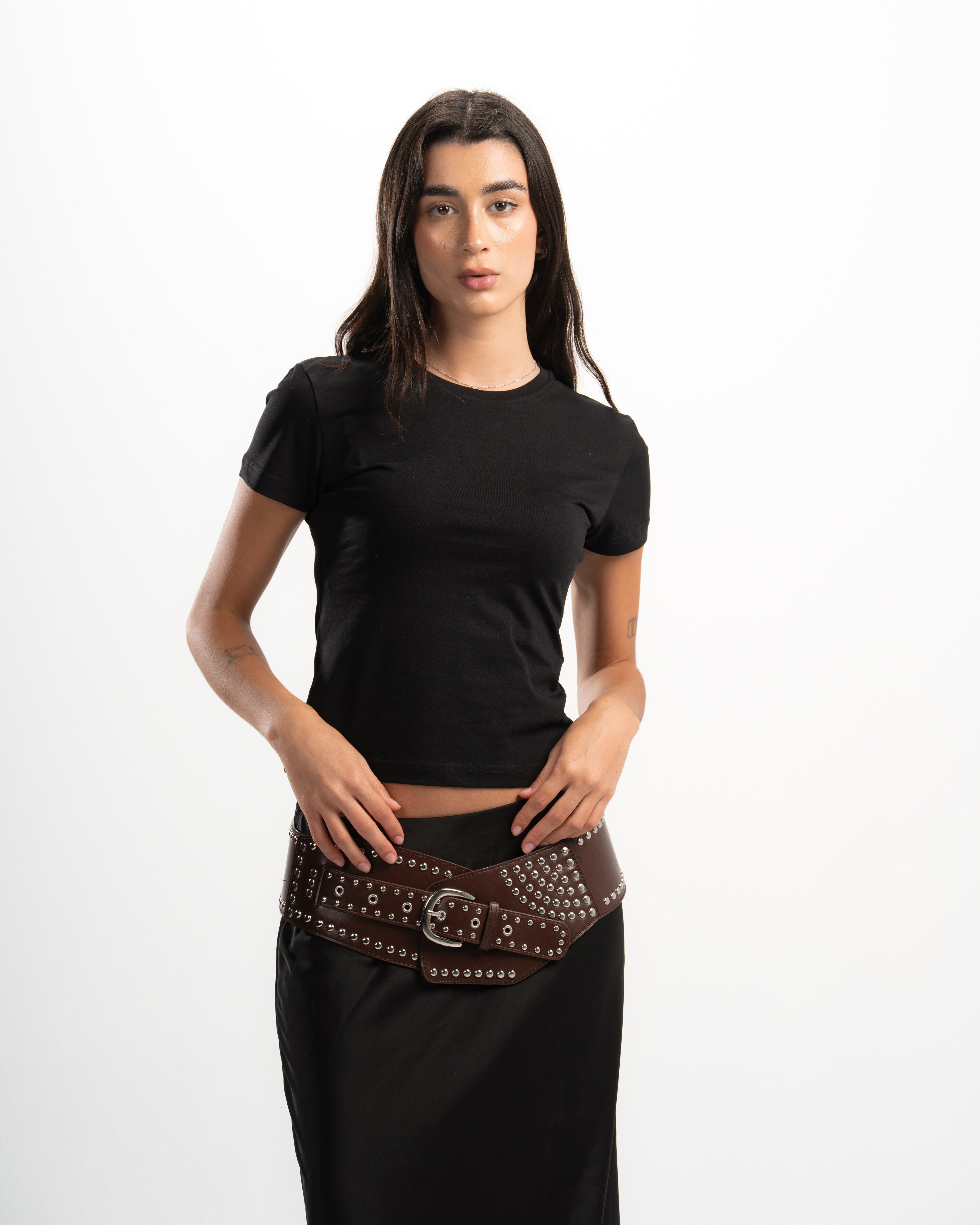Cotton Round Neck Short Sleeve Top
