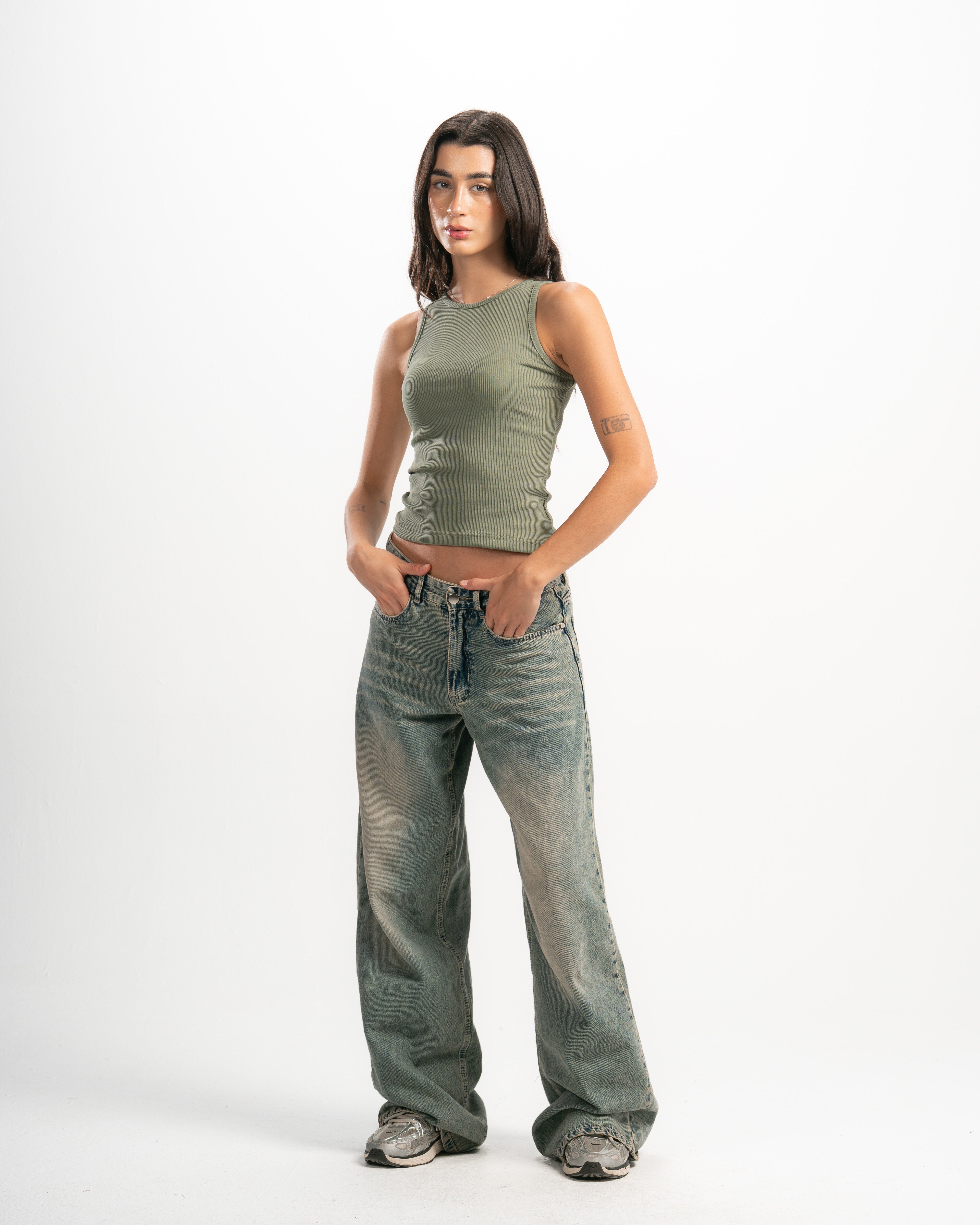 Ribbed Round Neck Tank top