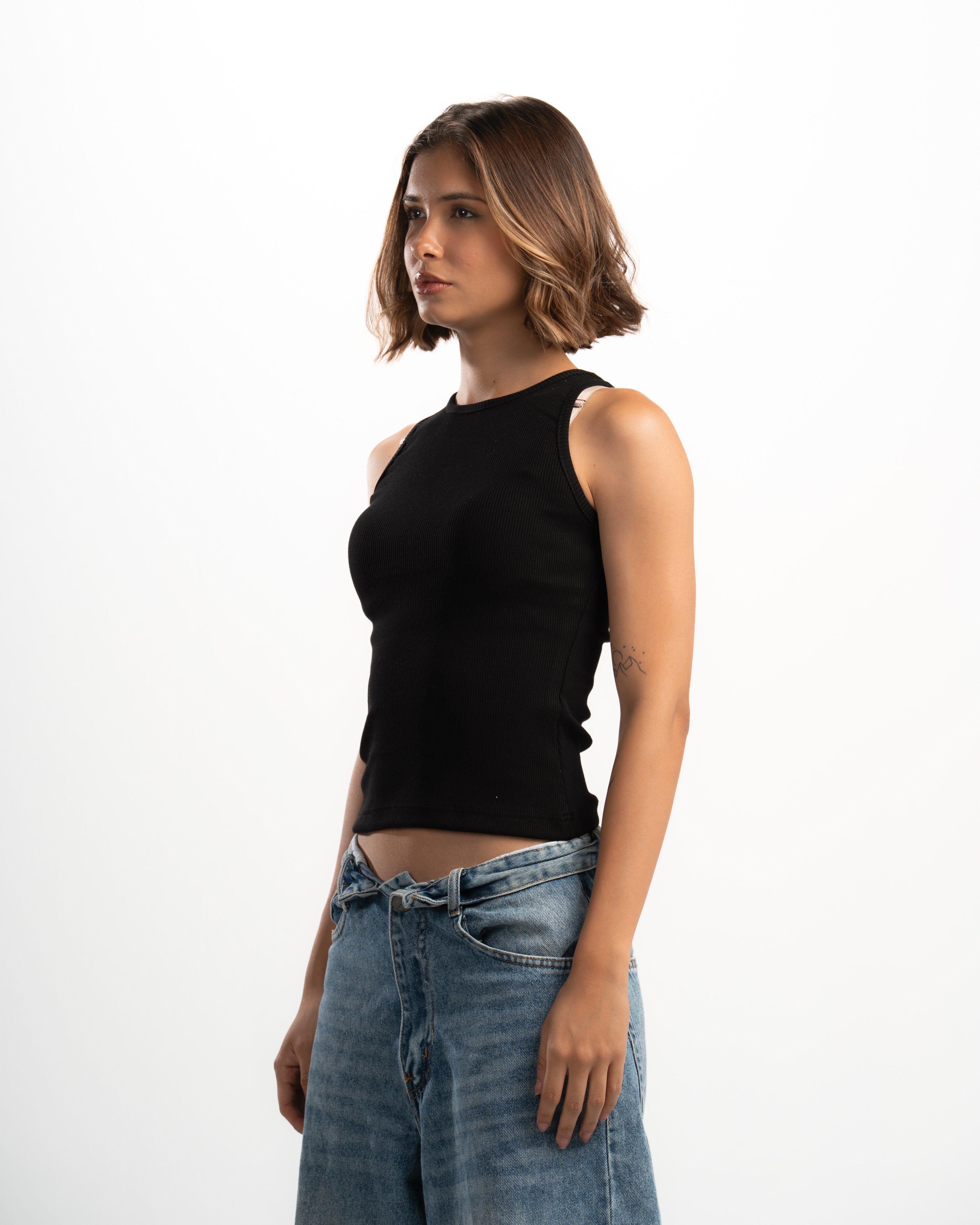 Ribbed Round Neck Tank top