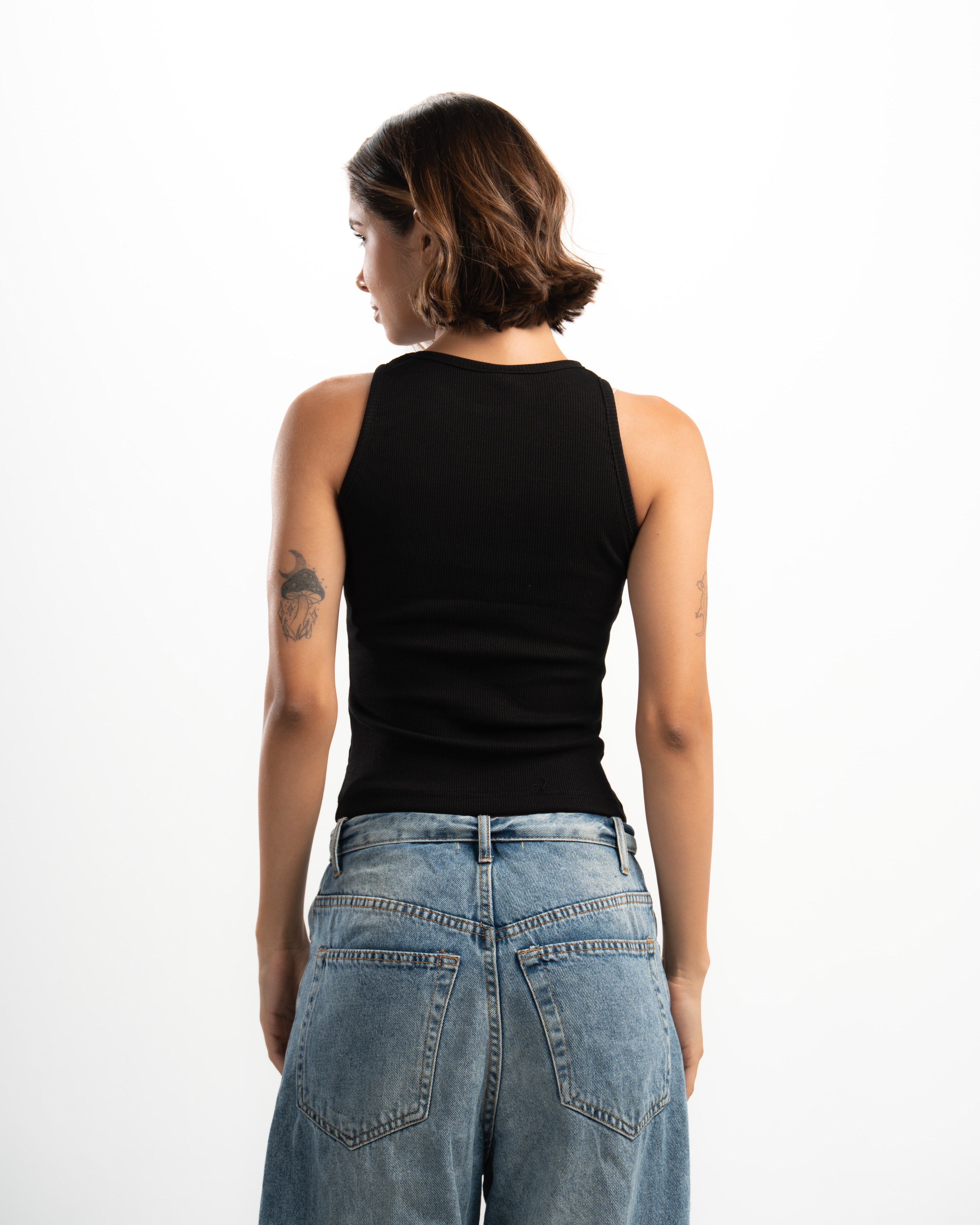 Ribbed Round Neck Tank top