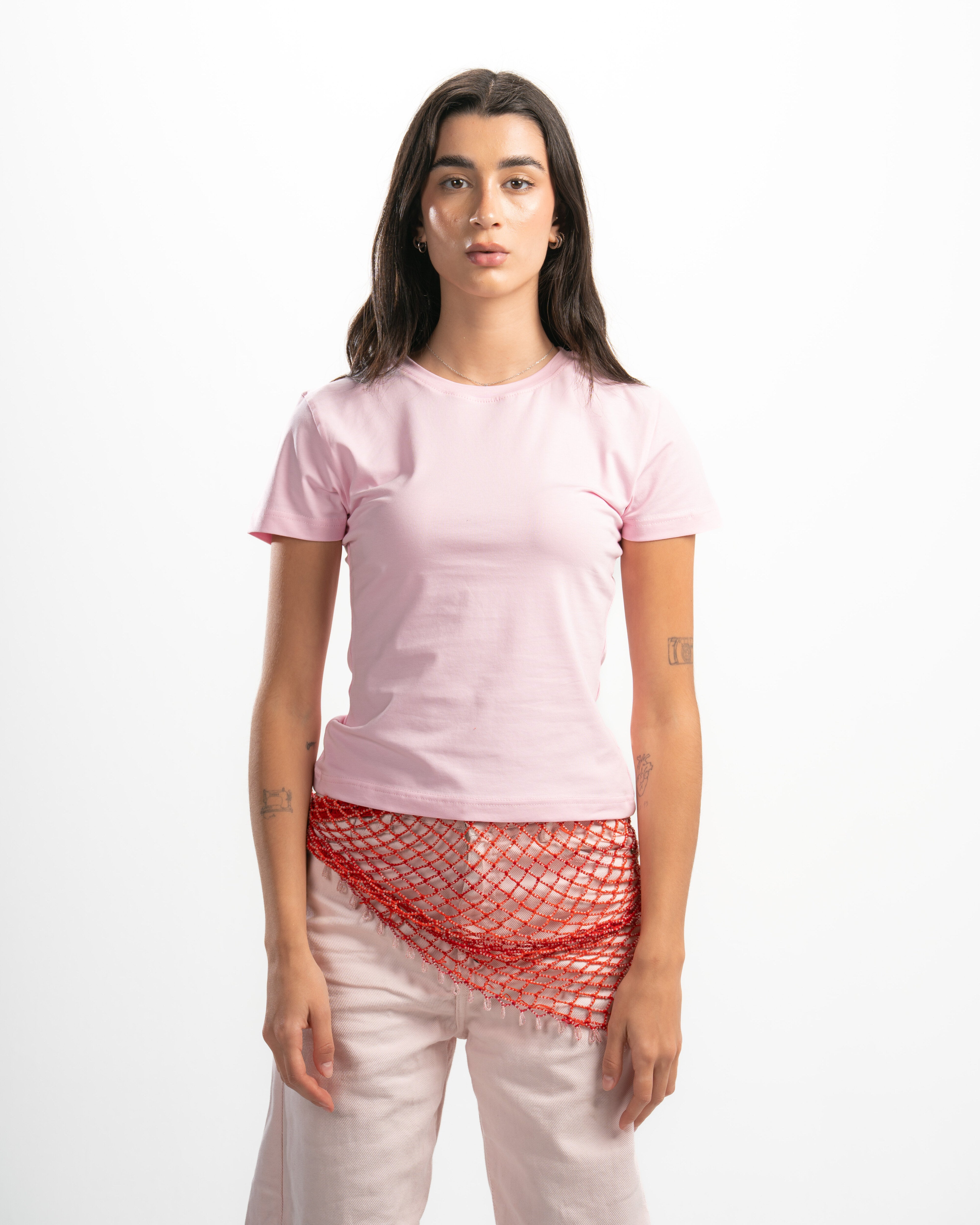 Cotton Round Neck Short Sleeve Top