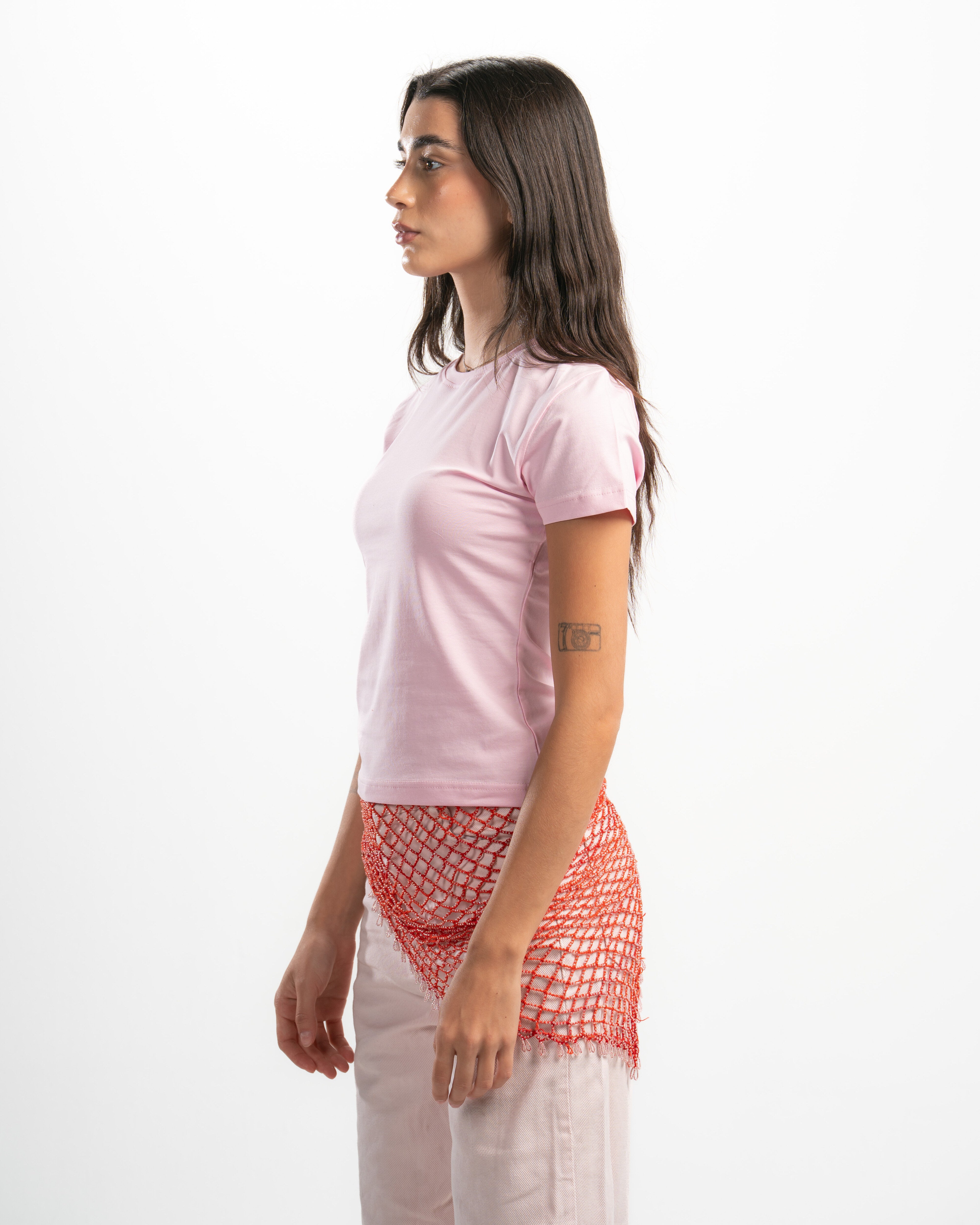 Cotton Round Neck Short Sleeve Top