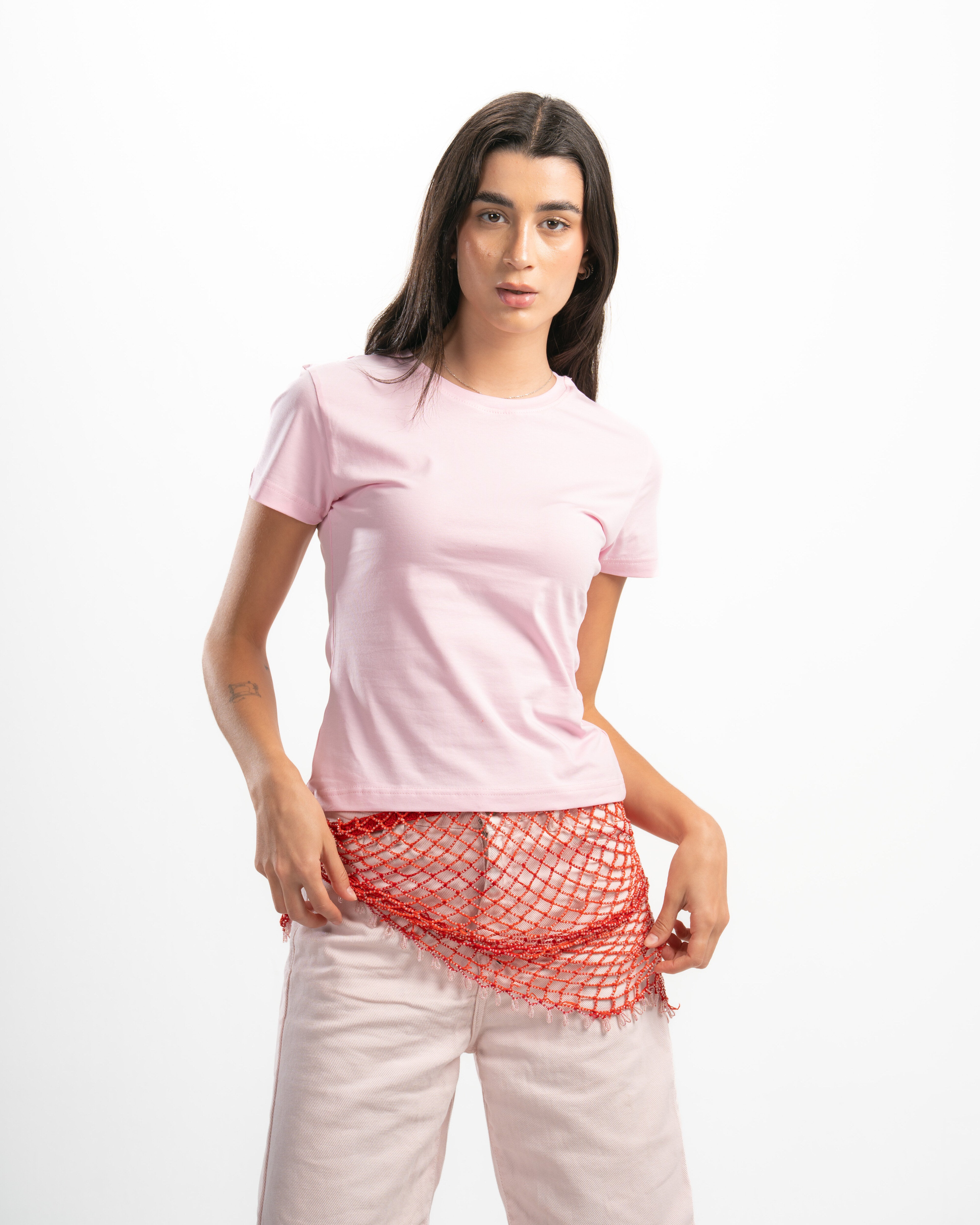 Cotton Round Neck Short Sleeve Top