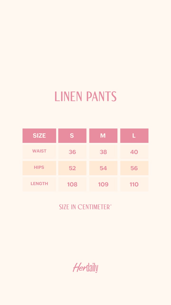 Size Guide - Linen Pants