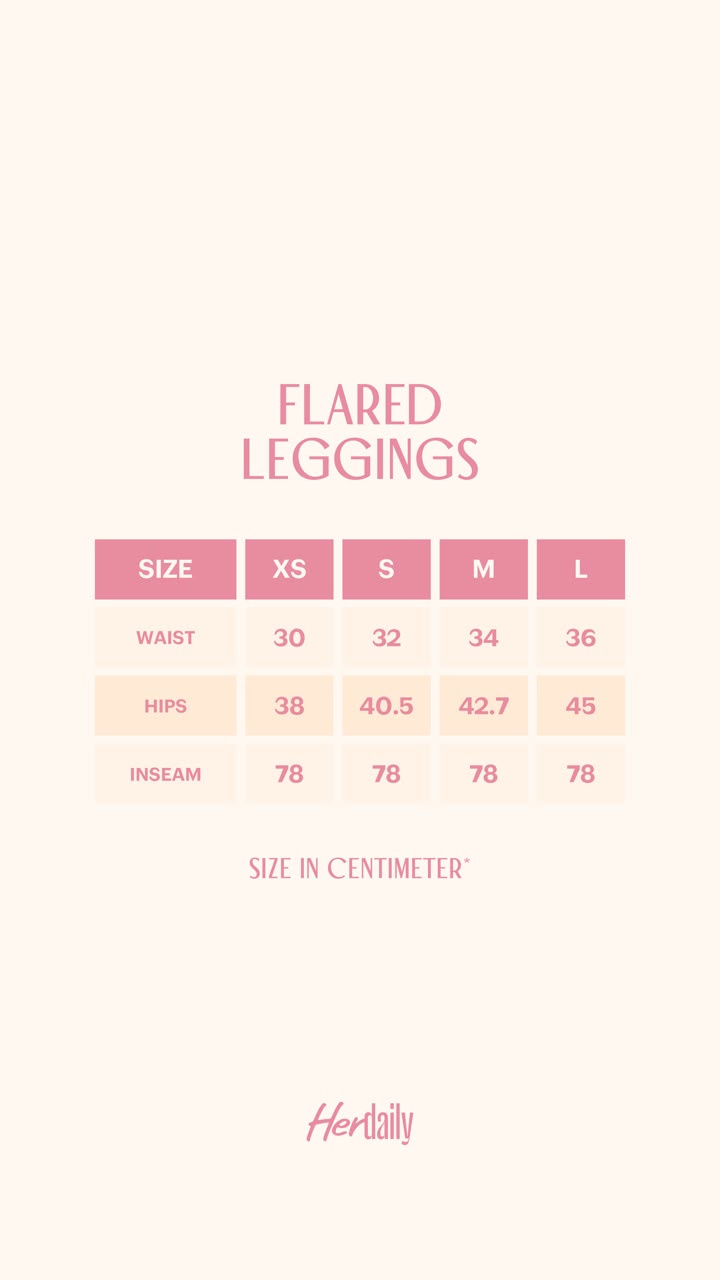 Size Guide - Flared Leggings