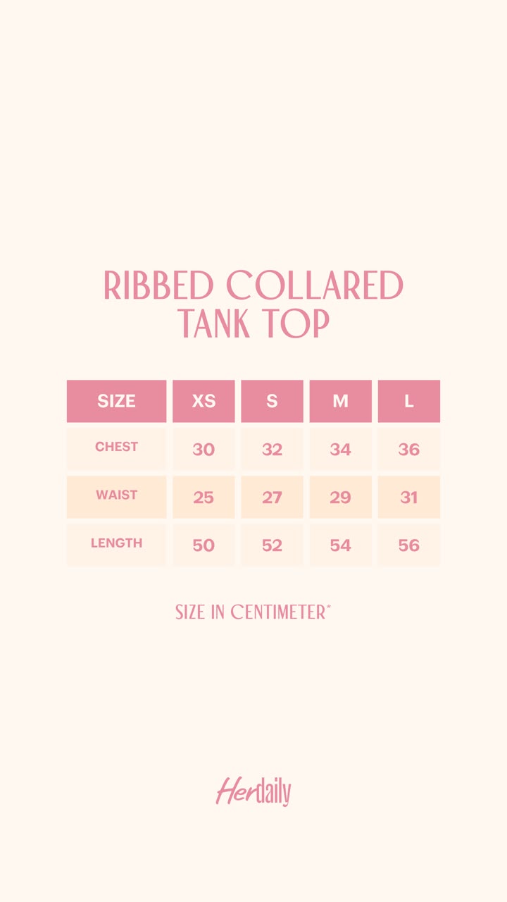 Size Guide - Ribbed Collared Tank Top