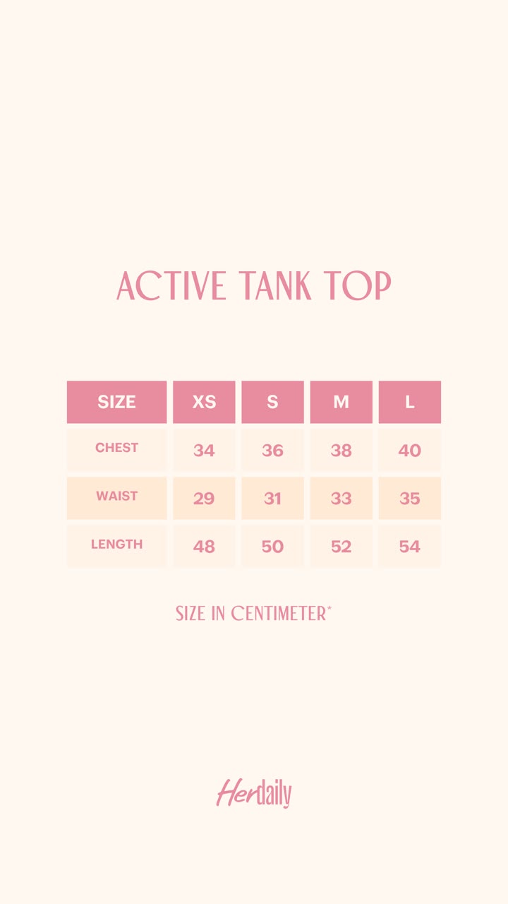 Size Guide - Active Tank Top