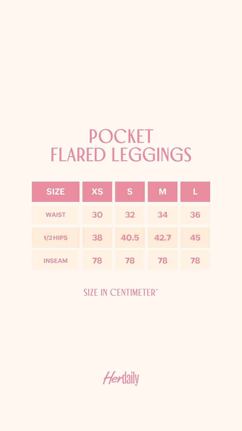 Size Guide - Pocketed Flared Leggings